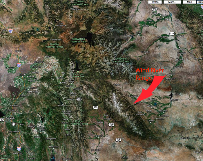 Wind River Location - Northwest Wyoming